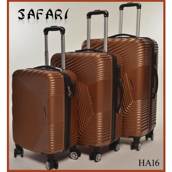 Ensemble de 3 Valises SAFARI - Marron (HA16) Ensemble de 3 Valises SAFARI - Marron (HA16)